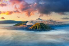 Mount Bromo volcano (Gunung Bromo)in Bromo Tengger Semeru National Park, East Java, Indonesia.