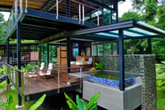 private villa with a plunge pool in Borneo featuring a terrace