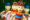 colourful and bright wooden puppets in hanoi
