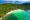 aerial view of phu quoc with tree fringed palm beach and the sea is a variety of blues and greens in colour