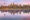 pink sky over angkor wat in siem reap - temples with 5 pointy towers