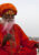 Sadhu,At,The,Ghats,In,Varanasi,,India.,With,A,Pink
