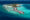 small island in the ocean featuring over water villas and a hotel - Maldives