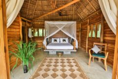 Gal Oya Room with wooden features and bamboo roof