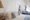 white bed and bedroom interiors at Why House