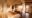 a large bedroom with double bed overlooking open plan with small seating bench, white sheer curtains, large terrace overlooking the dry kalahari desert