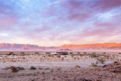 a landscape of Hoodia Desert Lodge featuring Savannah and mountains in the distance