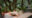a dining table set for two with glassware, plates, cutlery and dishes all set within nature and trees but luxurious