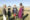 children with a maasai mara warrior on a walking safari