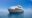 Bonita yacht view in the sea - large white yacht with two stories for cruising the islands