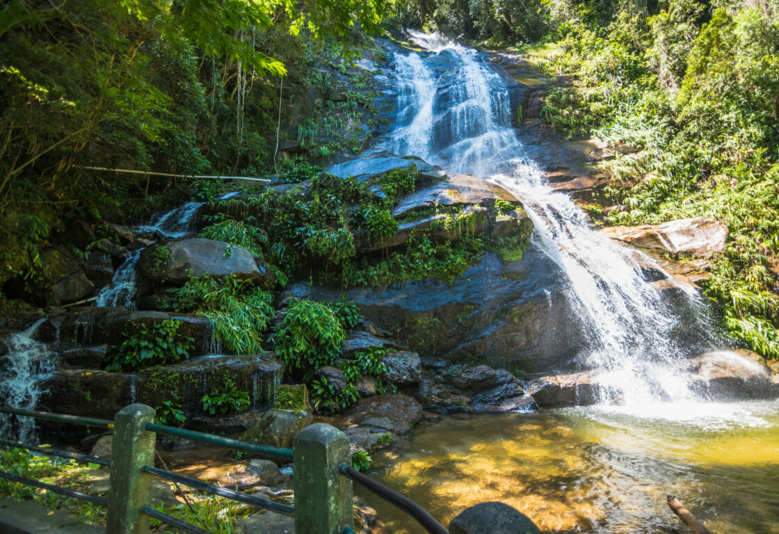 Cascatinhas Taunay (Taunay Waterfall) in Tijuca National Park, Brazil