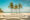 Palms on Copacabana Beach and landmark mosaic in Rio de Janeiro, Brazil