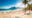 Palms and Two Brothers Mountain on Ipanema beach in Rio de Janeiro. Brazil.