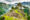an aerial view of Machu Picchu, Peru - Ruins of Inca Empire city,