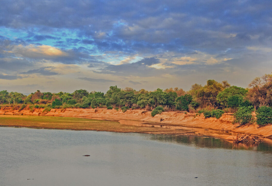 Luangwa River in South Luangwa National Park, Zambia,