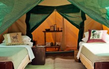 Tent interior & en-suite, Kilimatonge Camp