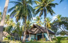 The beach bungalows at Butiama Beach, Mafia Island