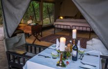 A romantic dinner on your private verandah!